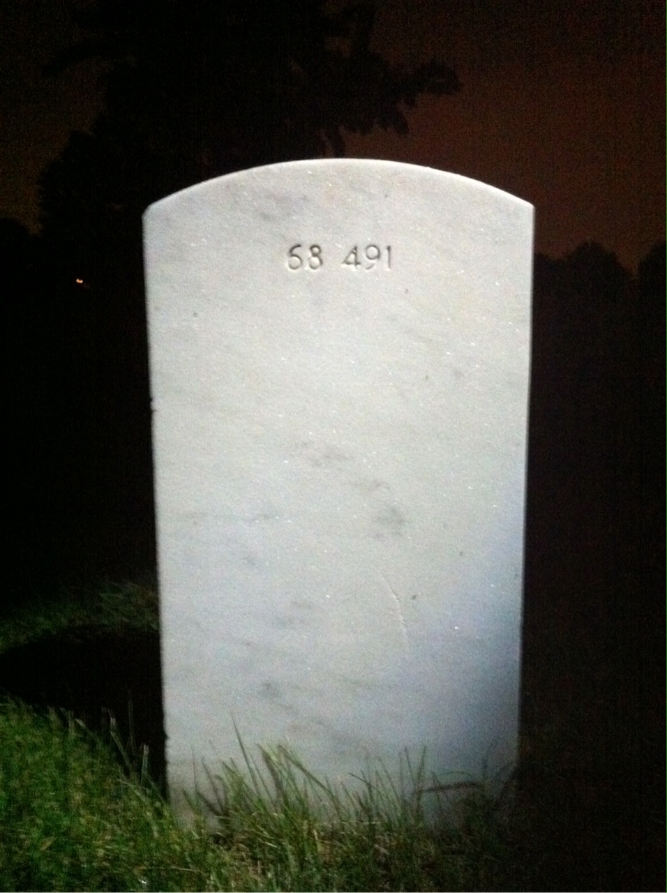 Back of headstone — Harold Angel