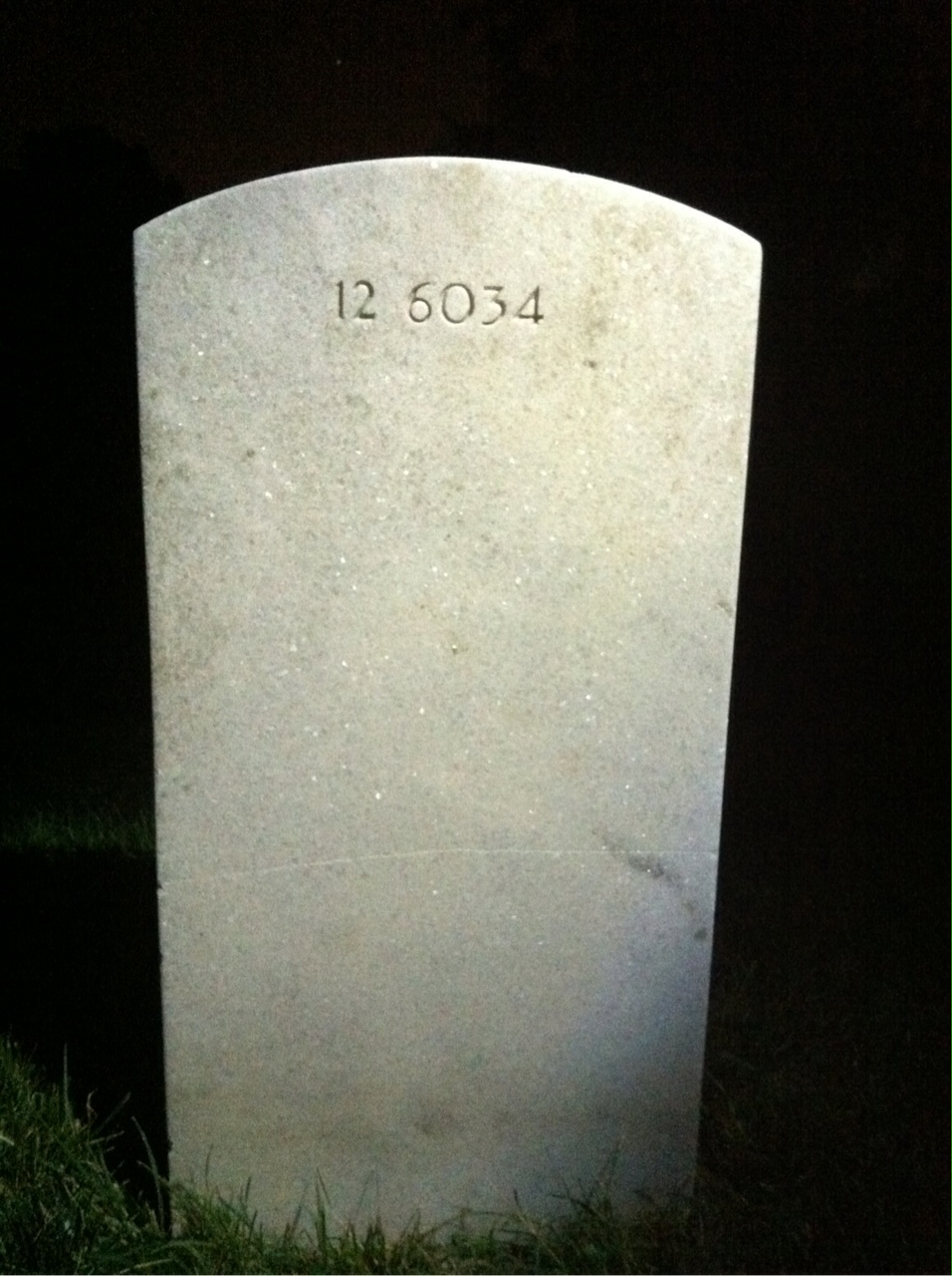 Back of headstone — Charles Ashmore