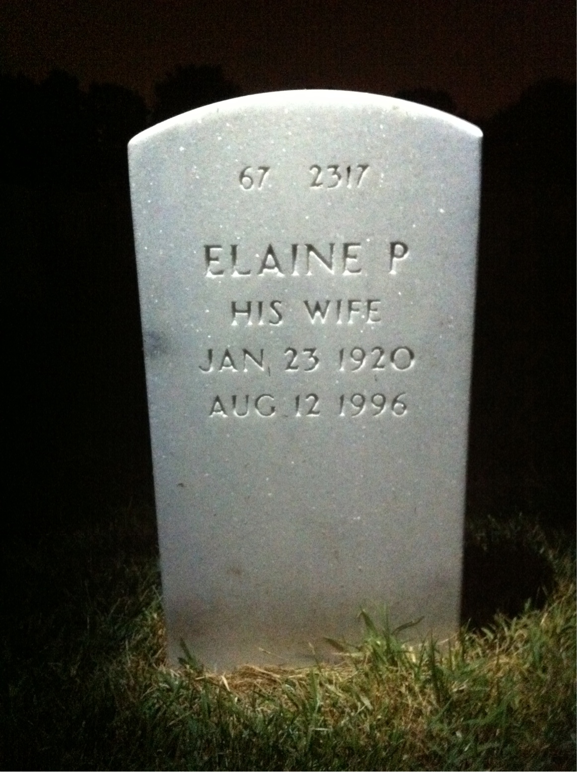 Back of headstone — Marcellus Glascoe