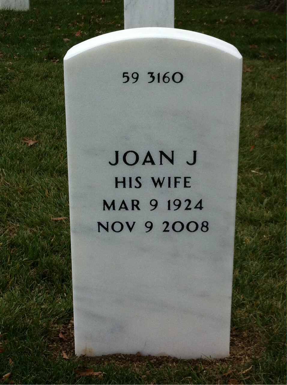 Back of headstone — Joseph O'Hare