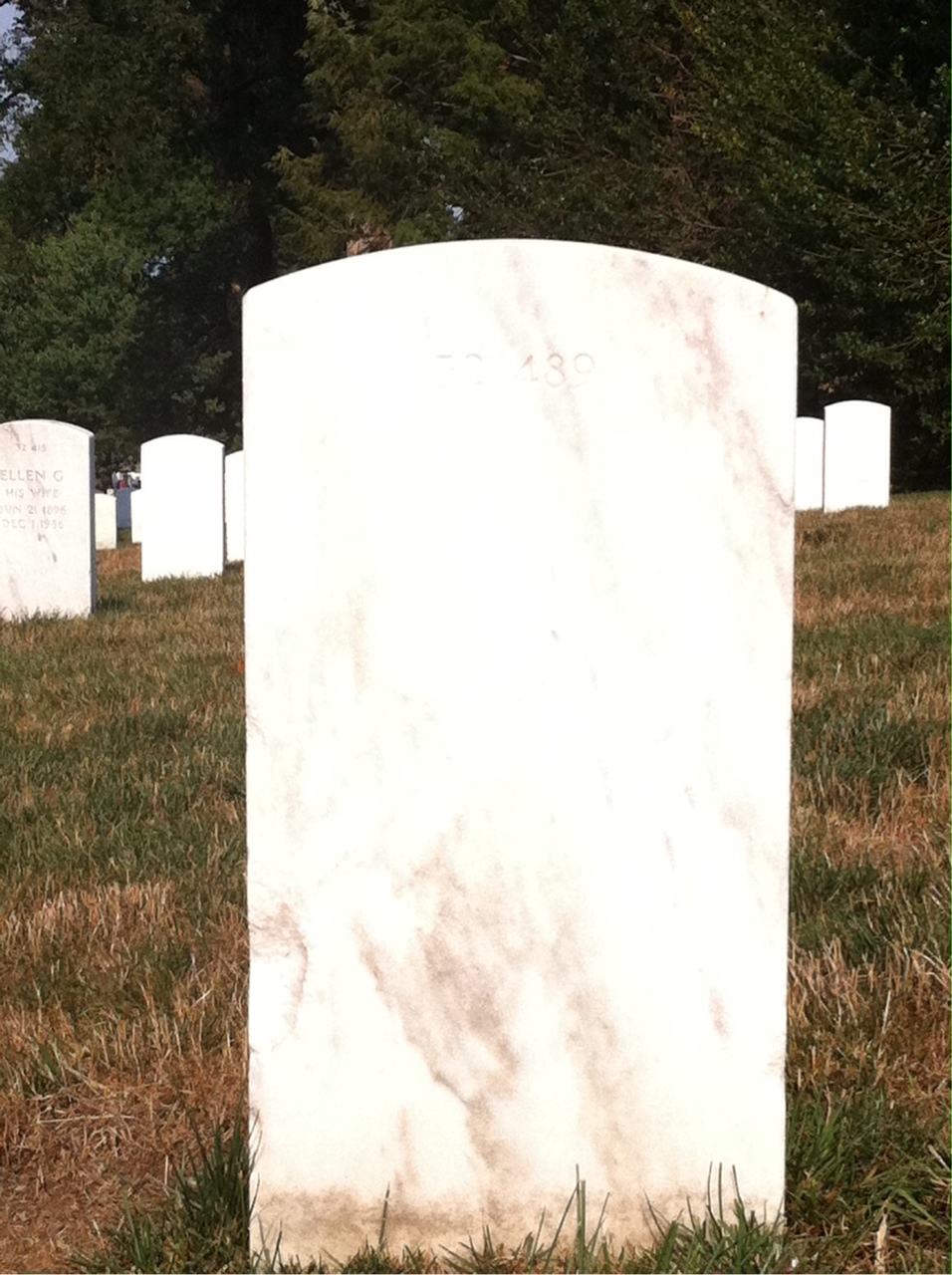 Back of headstone — Clarice Alexander