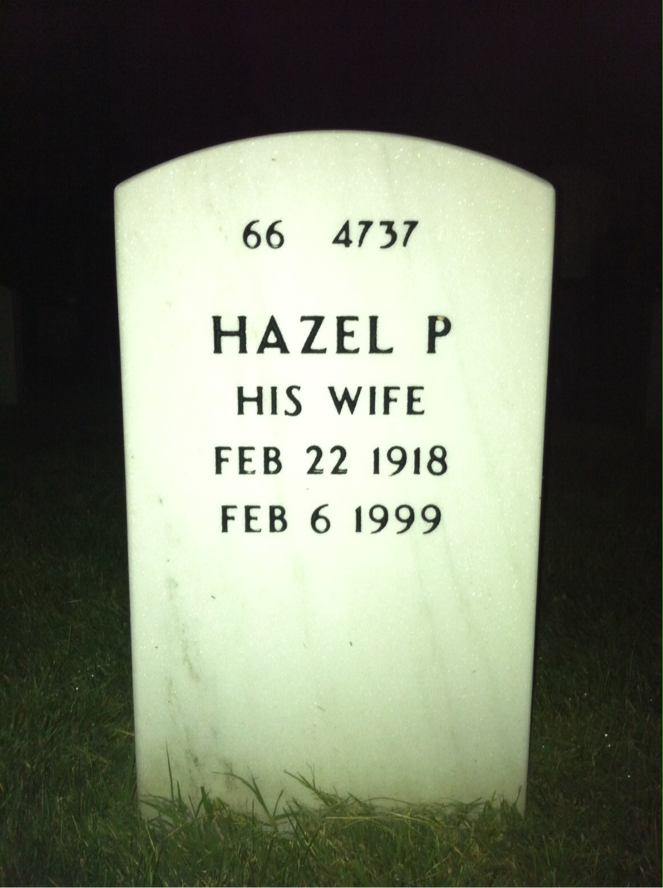 Back of headstone — William Wilson