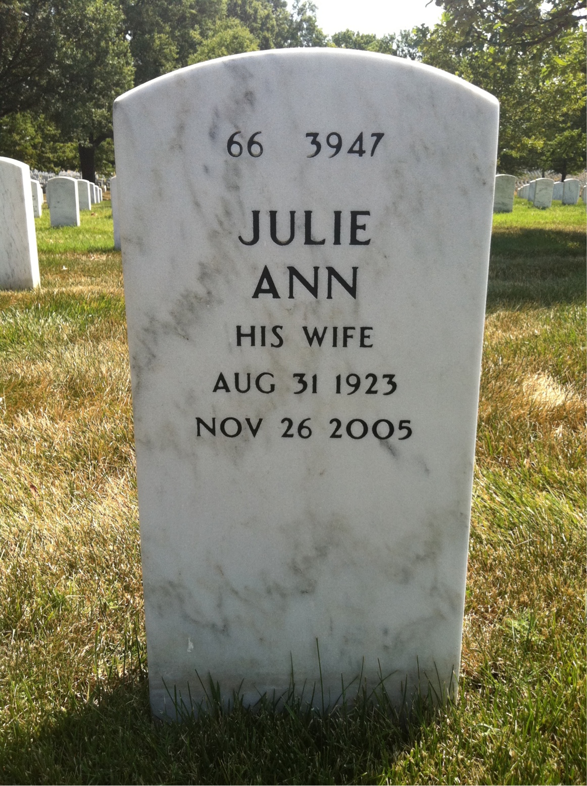 Back of headstone — William Russ