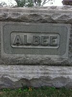George Albee — Headstone Back