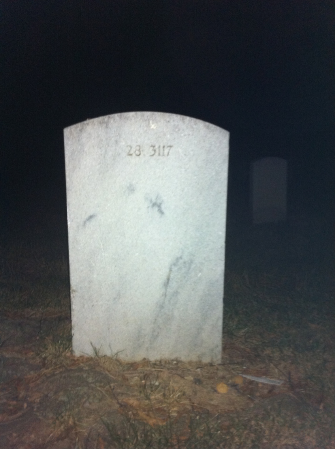 Back of headstone — Inez Allen