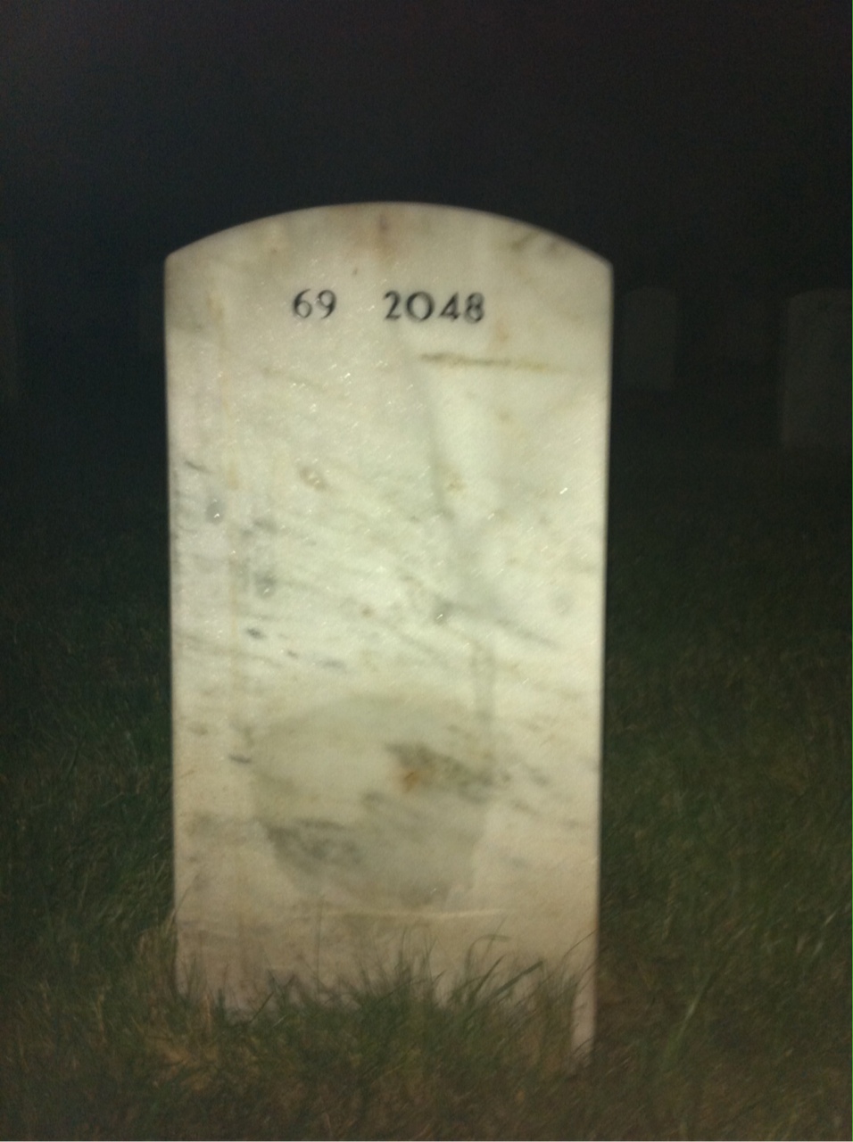 Back of headstone — James Smith