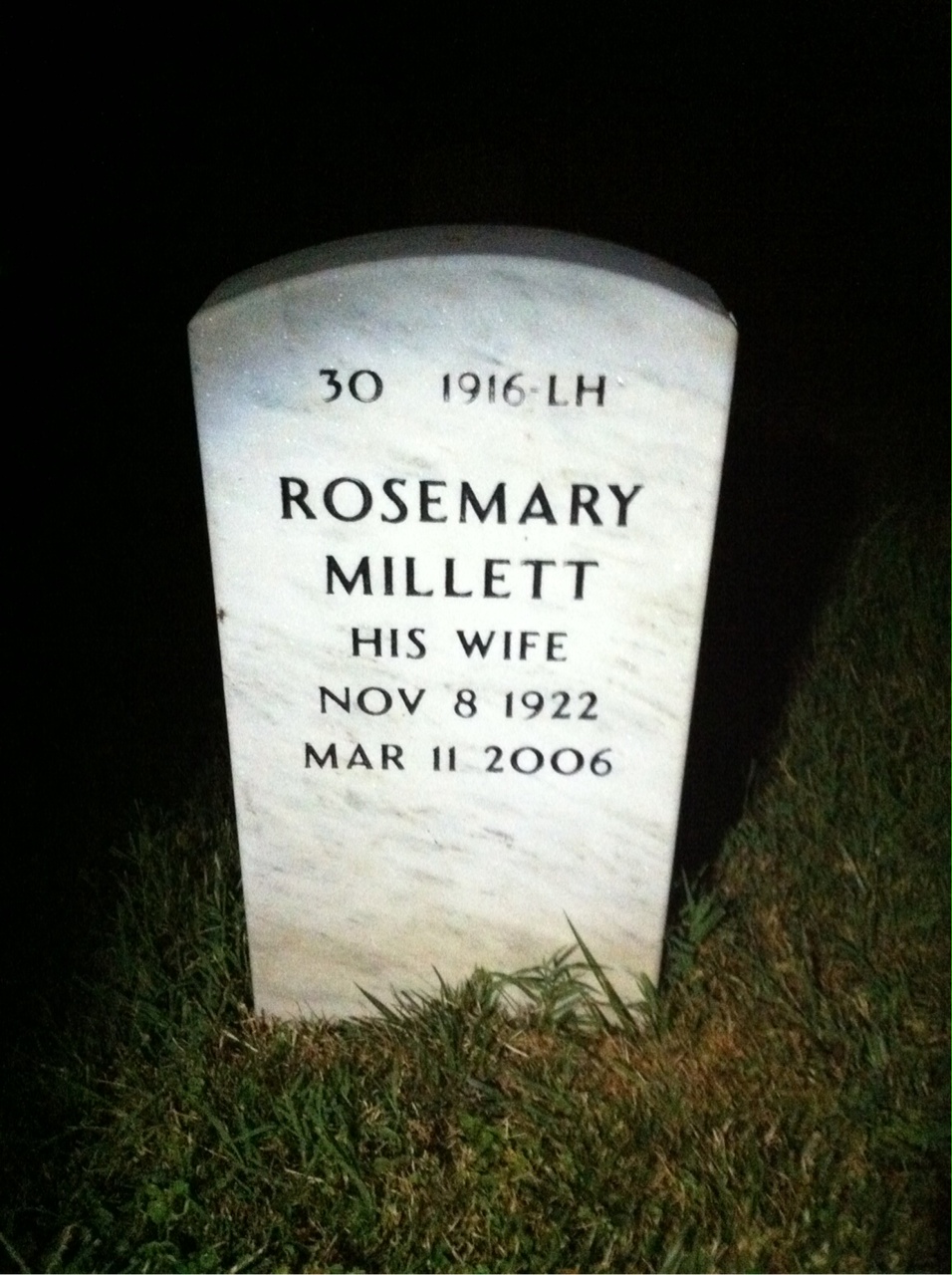 Back of headstone — George Gilead