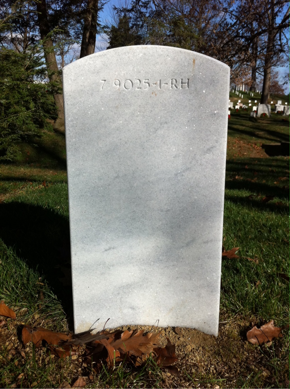 Back of headstone — Ralph Benson