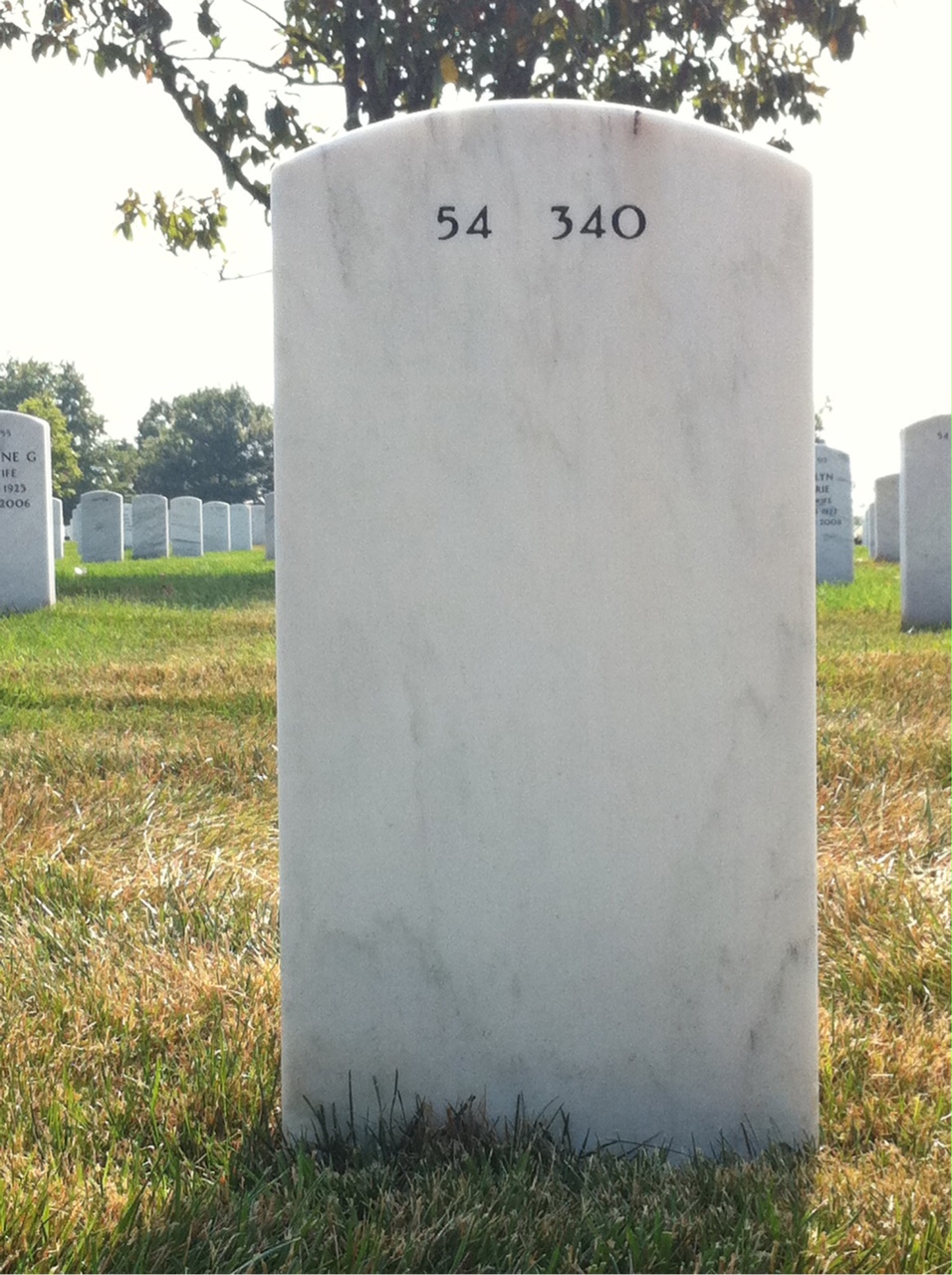 Back of headstone — Norman Crabb