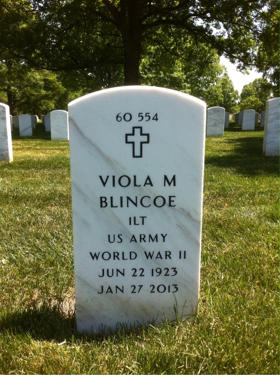 Back of headstone — Julian Blincoe