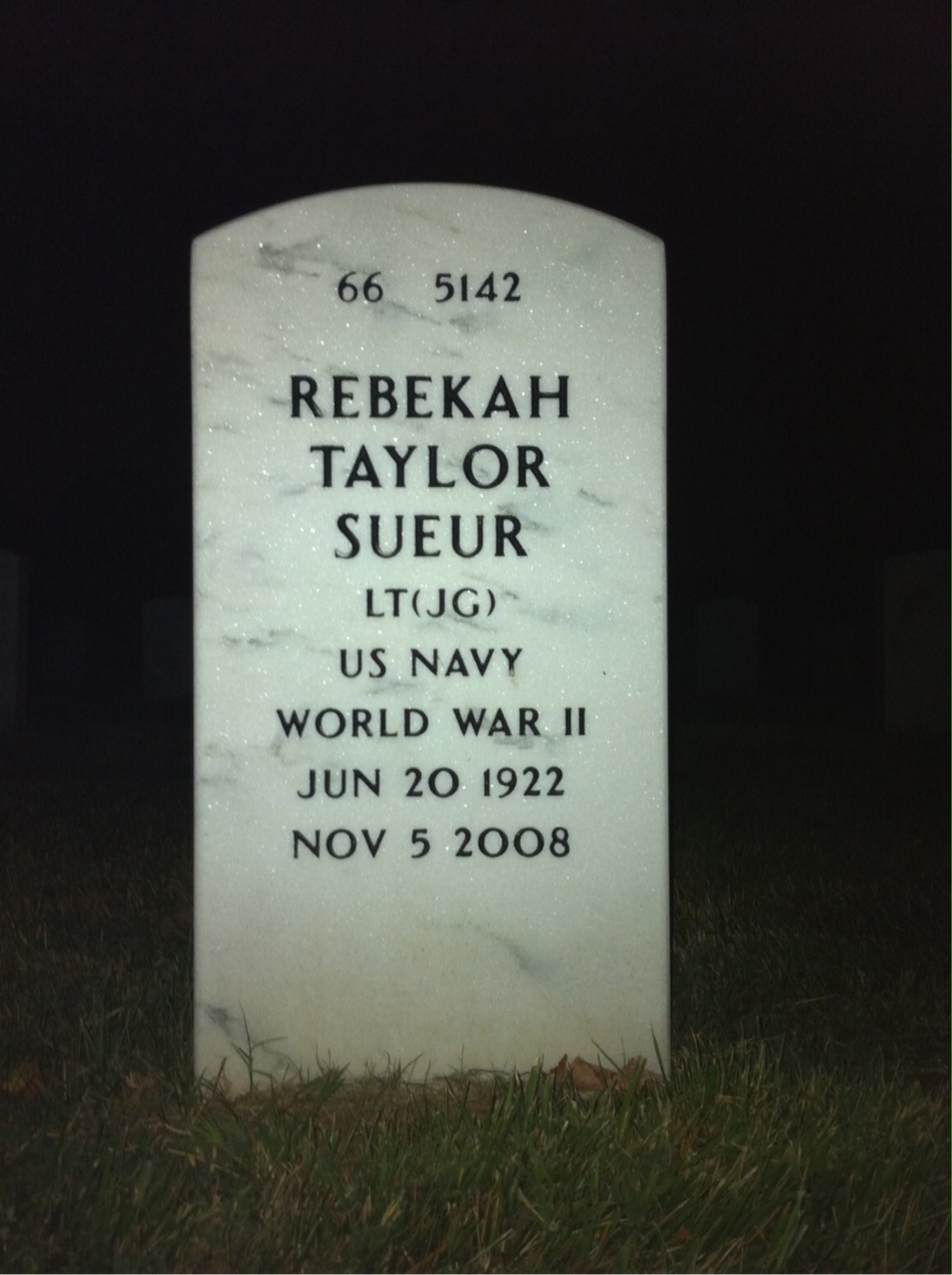 Back of headstone — Charles Sueur