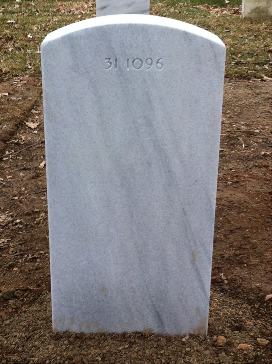 Back of headstone — Thomas Andrew Richards