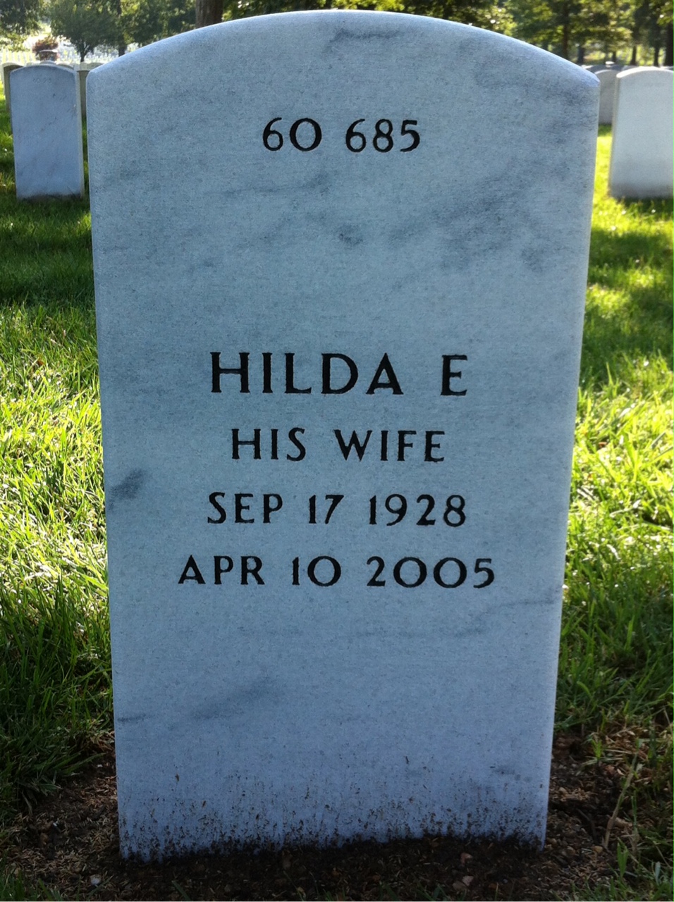 Back of headstone — John Lesko