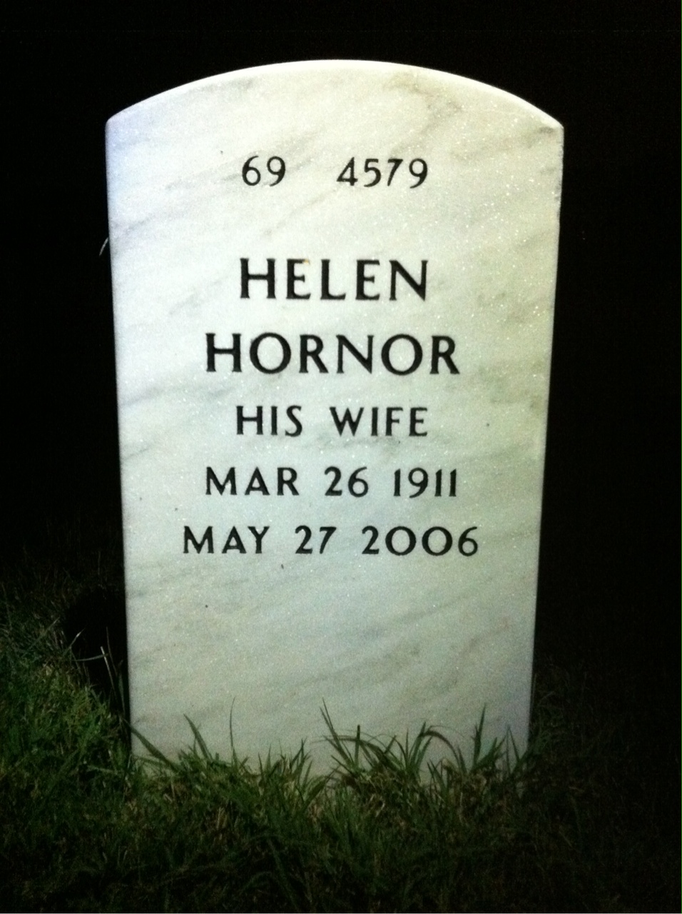 Back of headstone — John Lewis