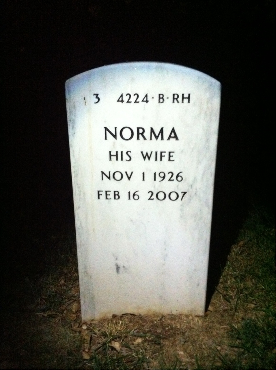 Back of headstone — Mcdonald Godfrey