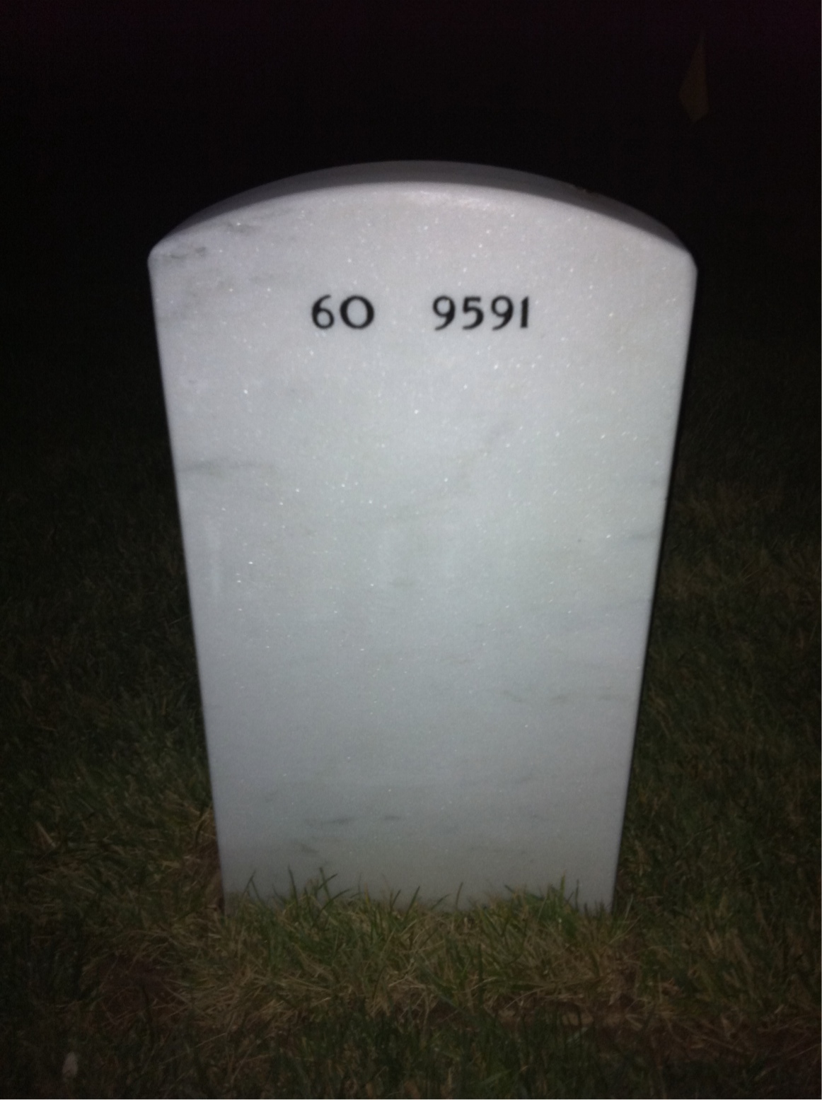 Back of headstone — Justin D Ross