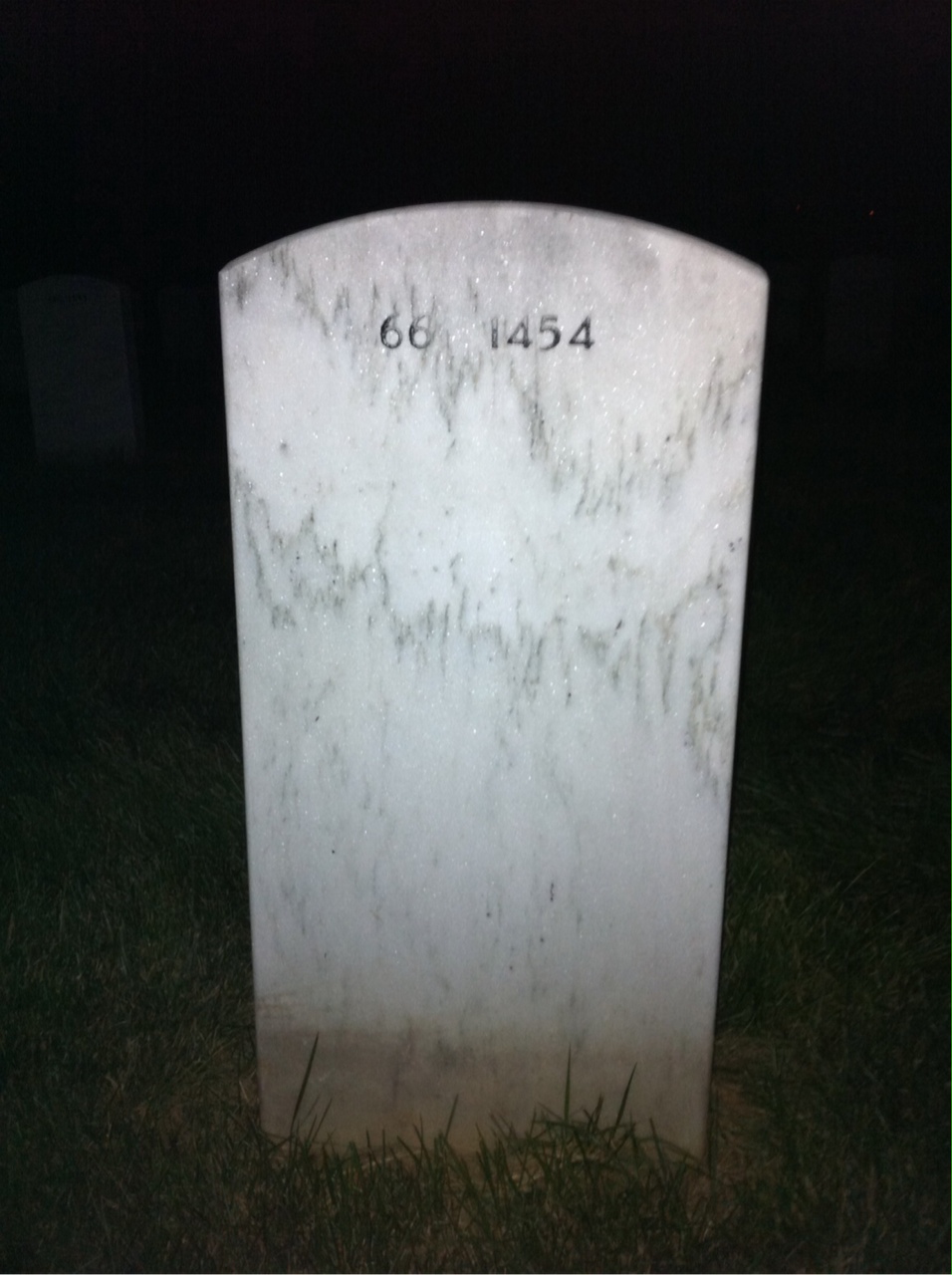 Back of headstone — Jona Mckee