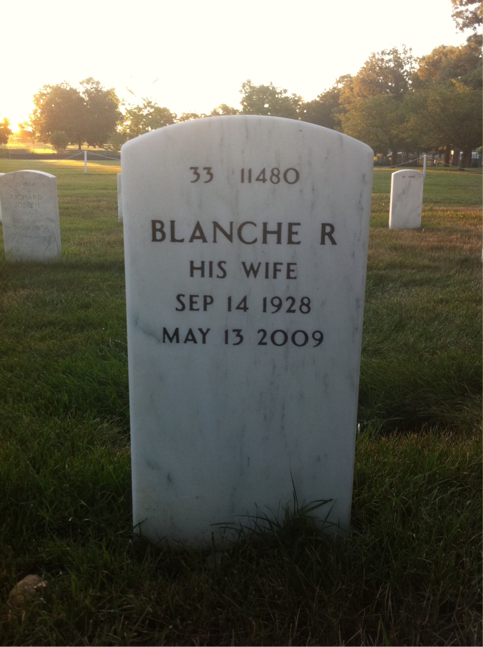 Back of headstone — Roger Selvage