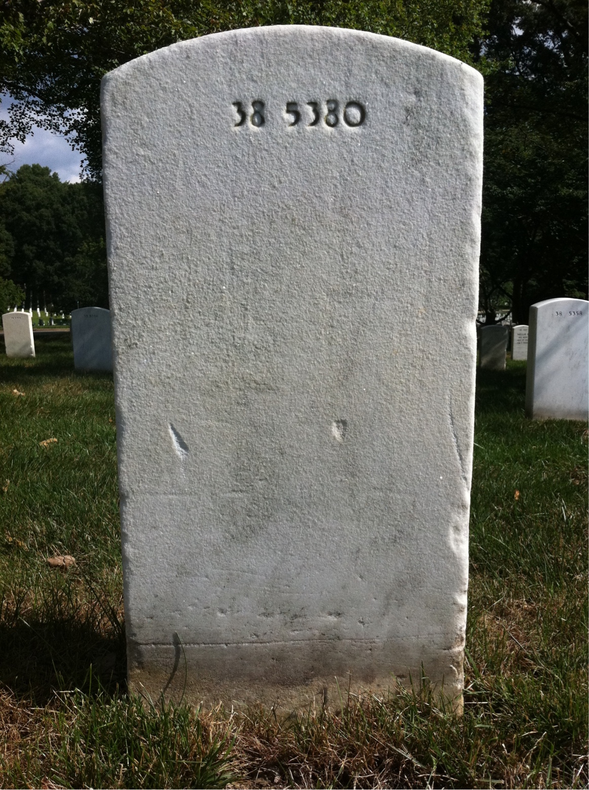 Back of headstone — Mike Duda