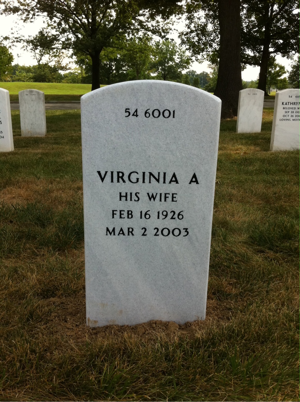 Back of headstone — Robert Gawne