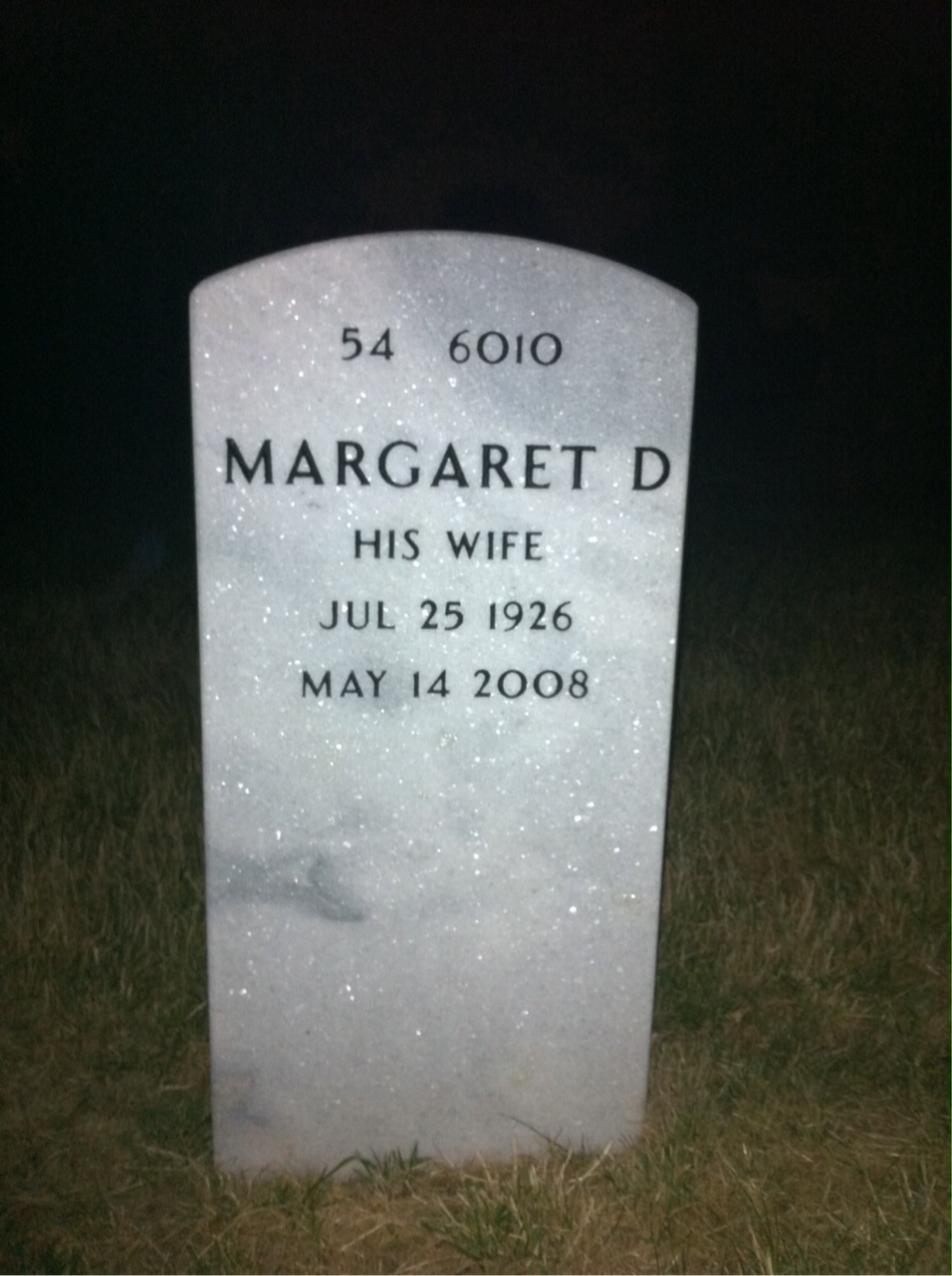 Back of headstone — Russell Warye
