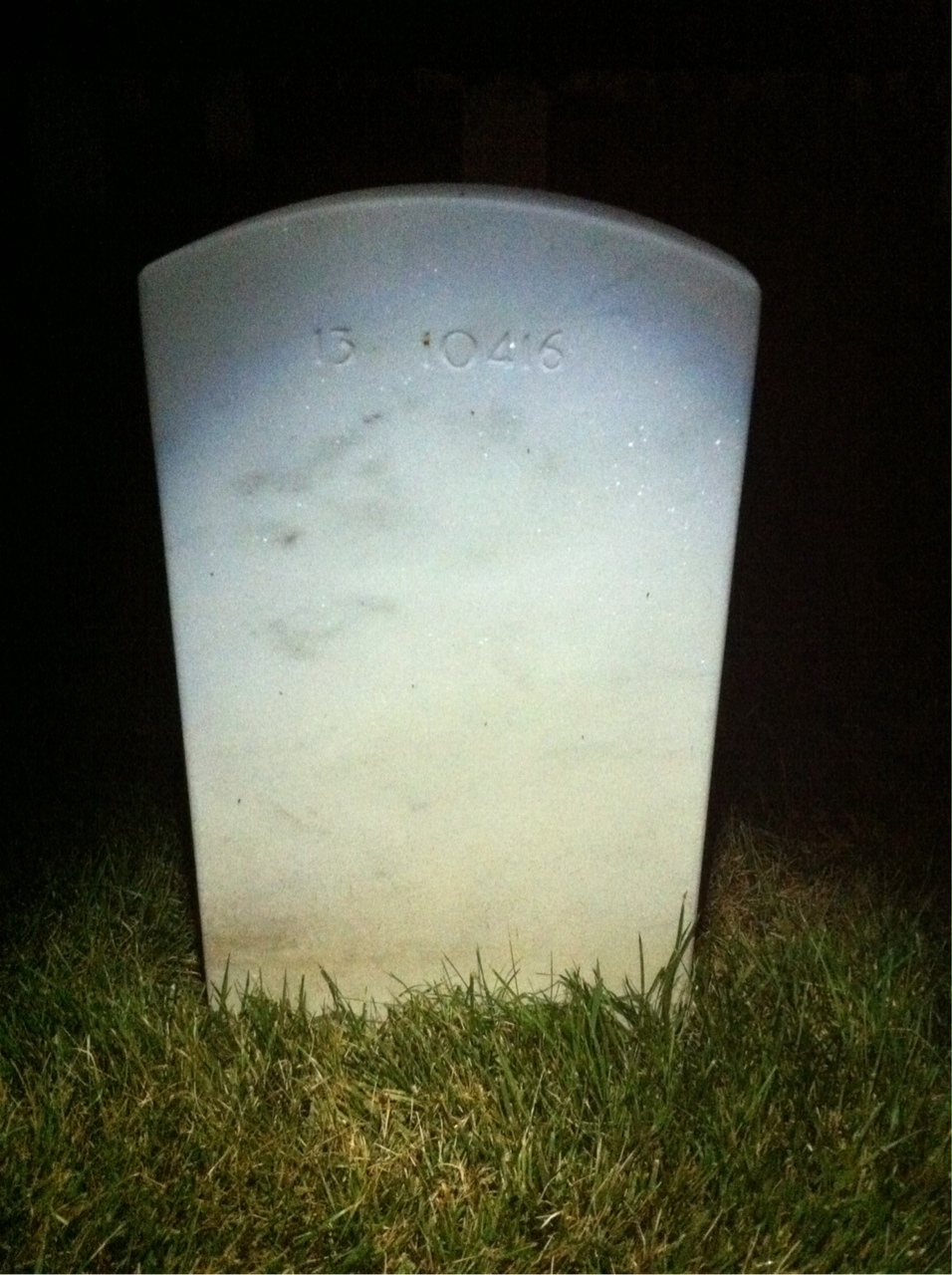 Back of headstone — George Murray