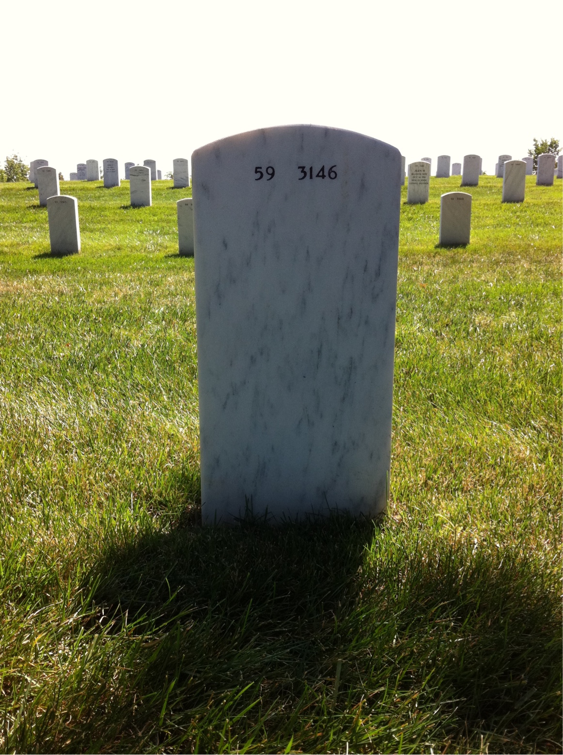 Back of headstone — John Shappell