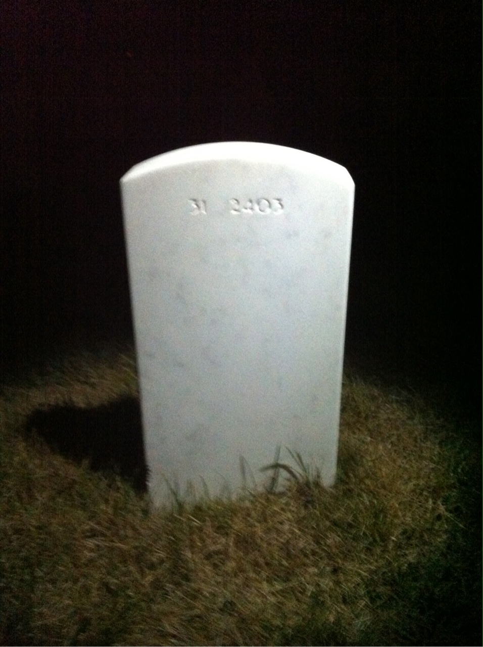 Back of headstone — William Mcclellan