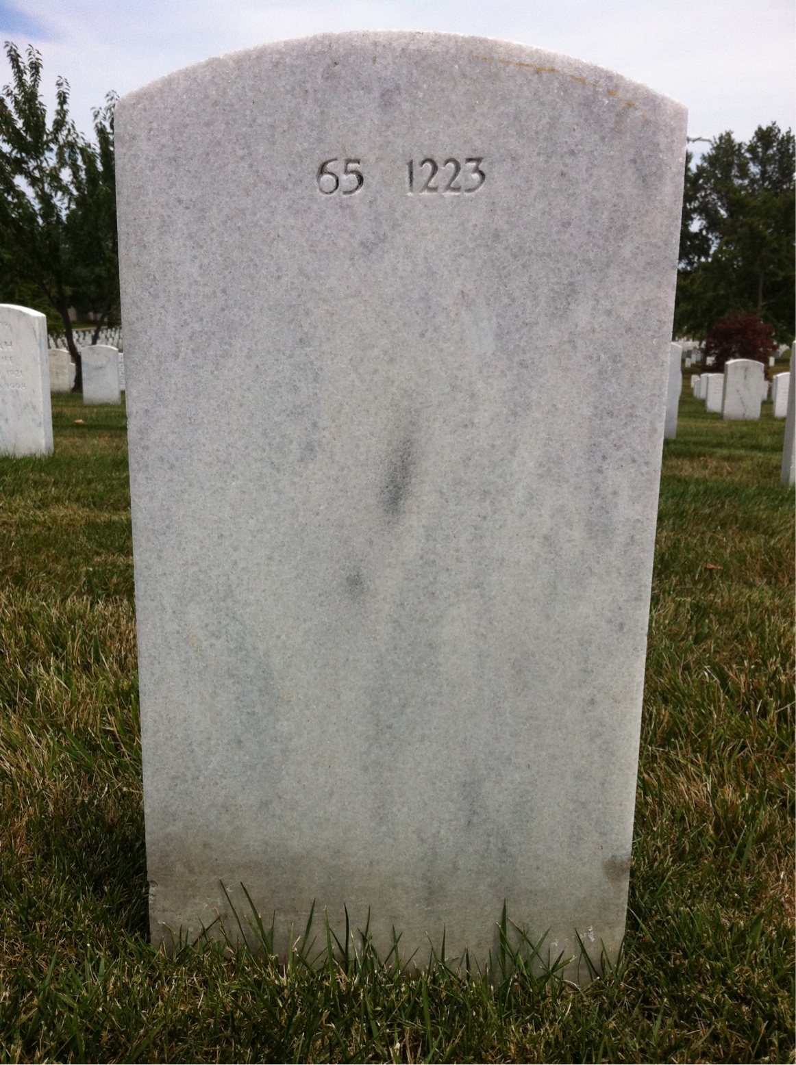 Back of headstone — Arthur George Cranage