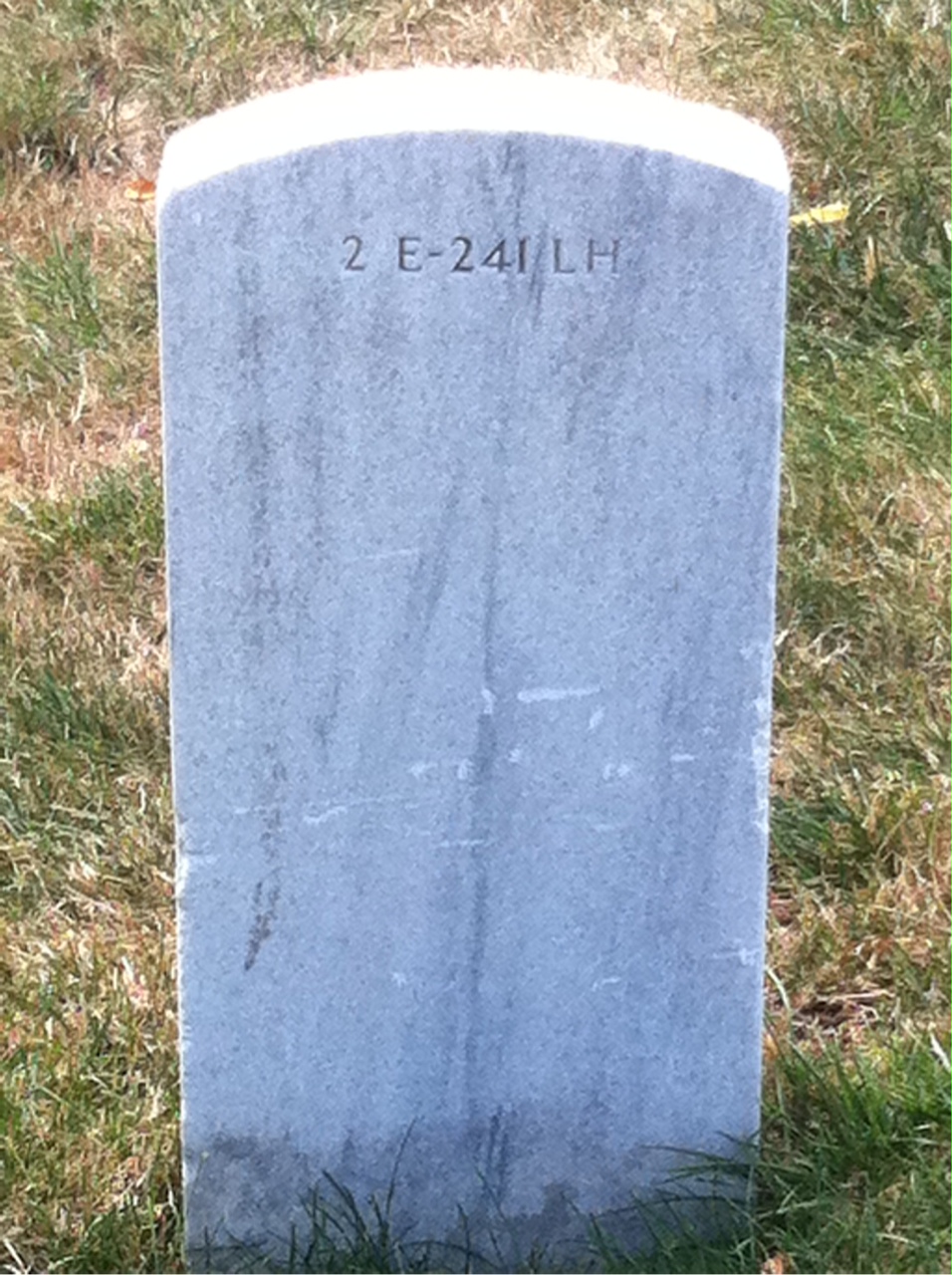 Back of headstone — Edgar Andrews