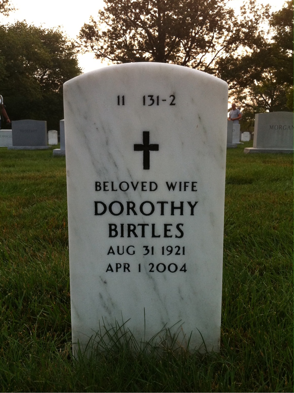 Back of headstone — Milton Berry