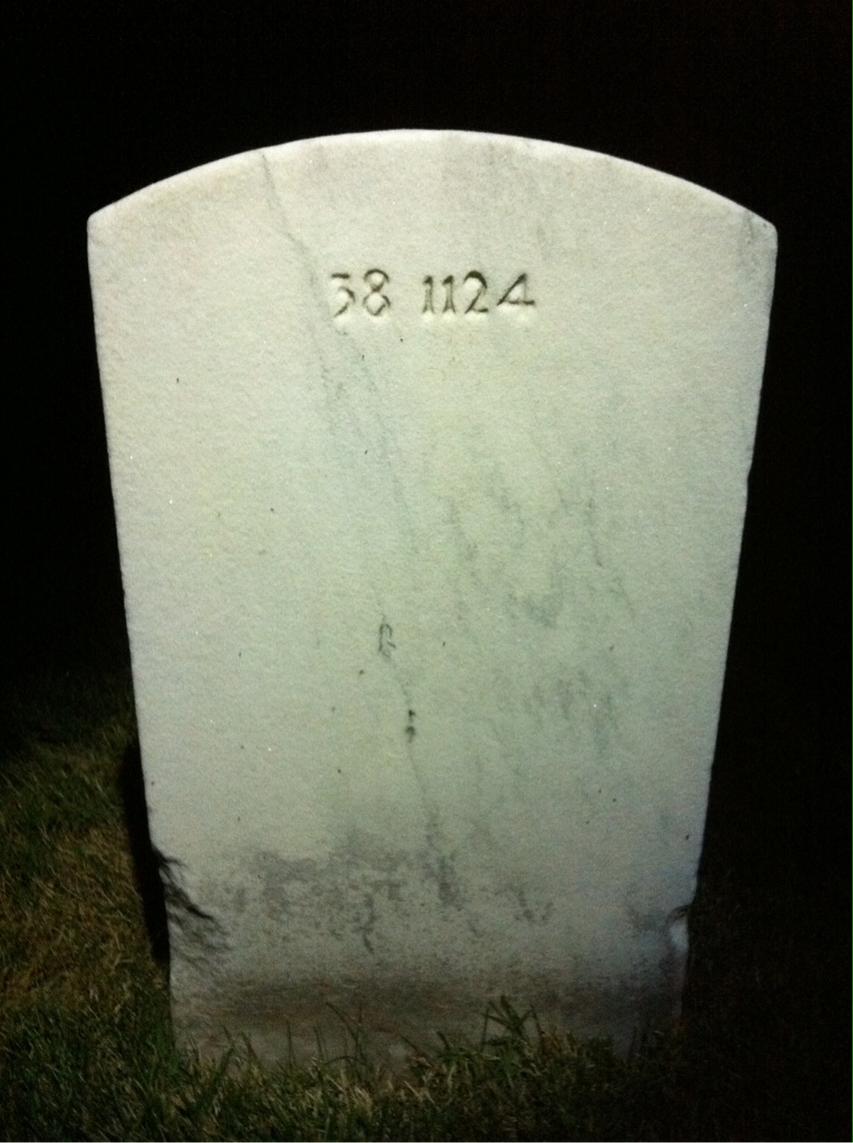 Back of headstone — James Morales