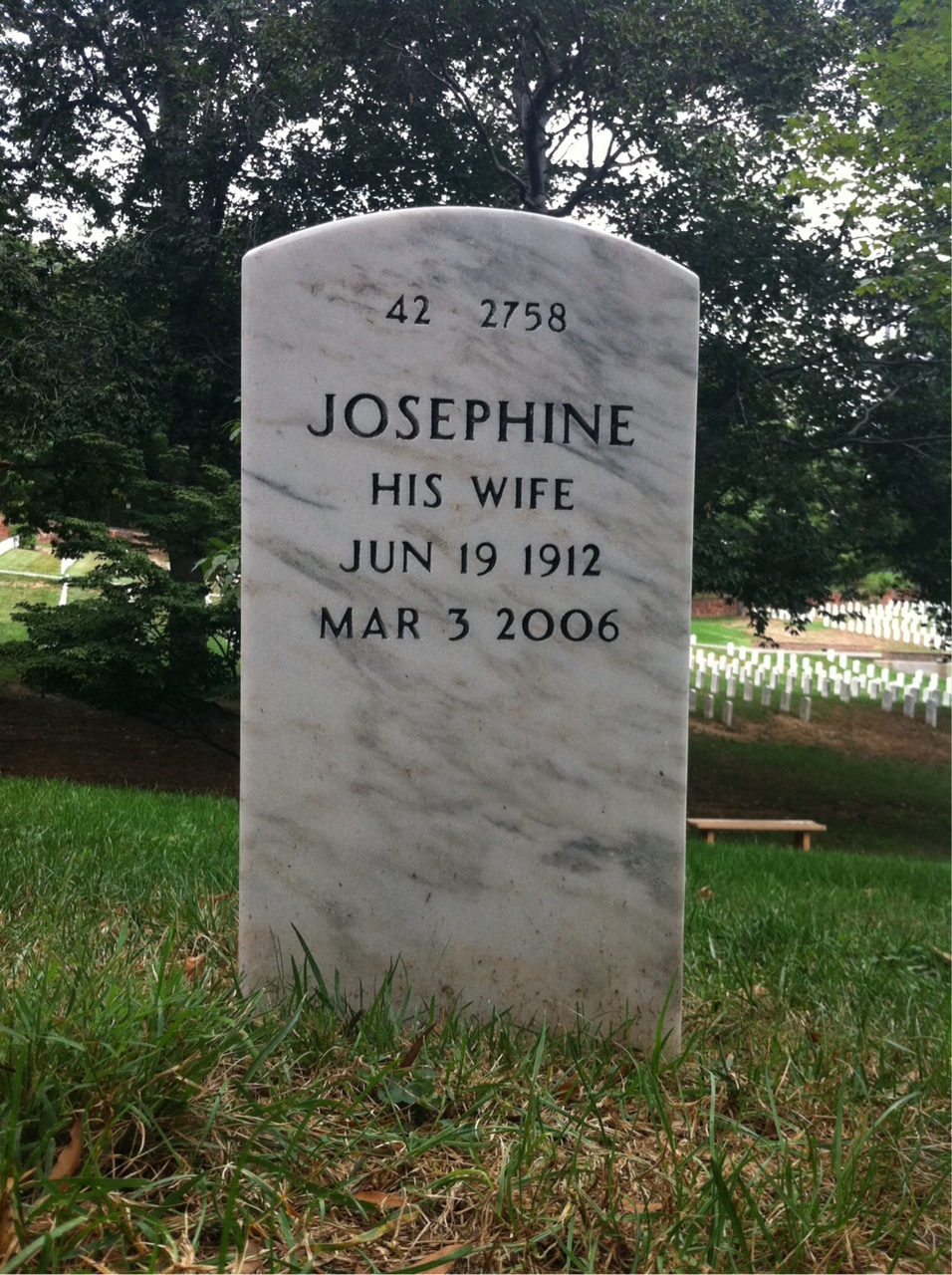 Back of headstone — Walter Soblen