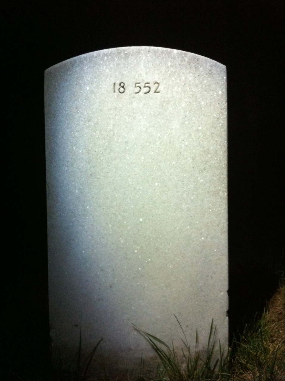 Back of headstone — Charles Aull