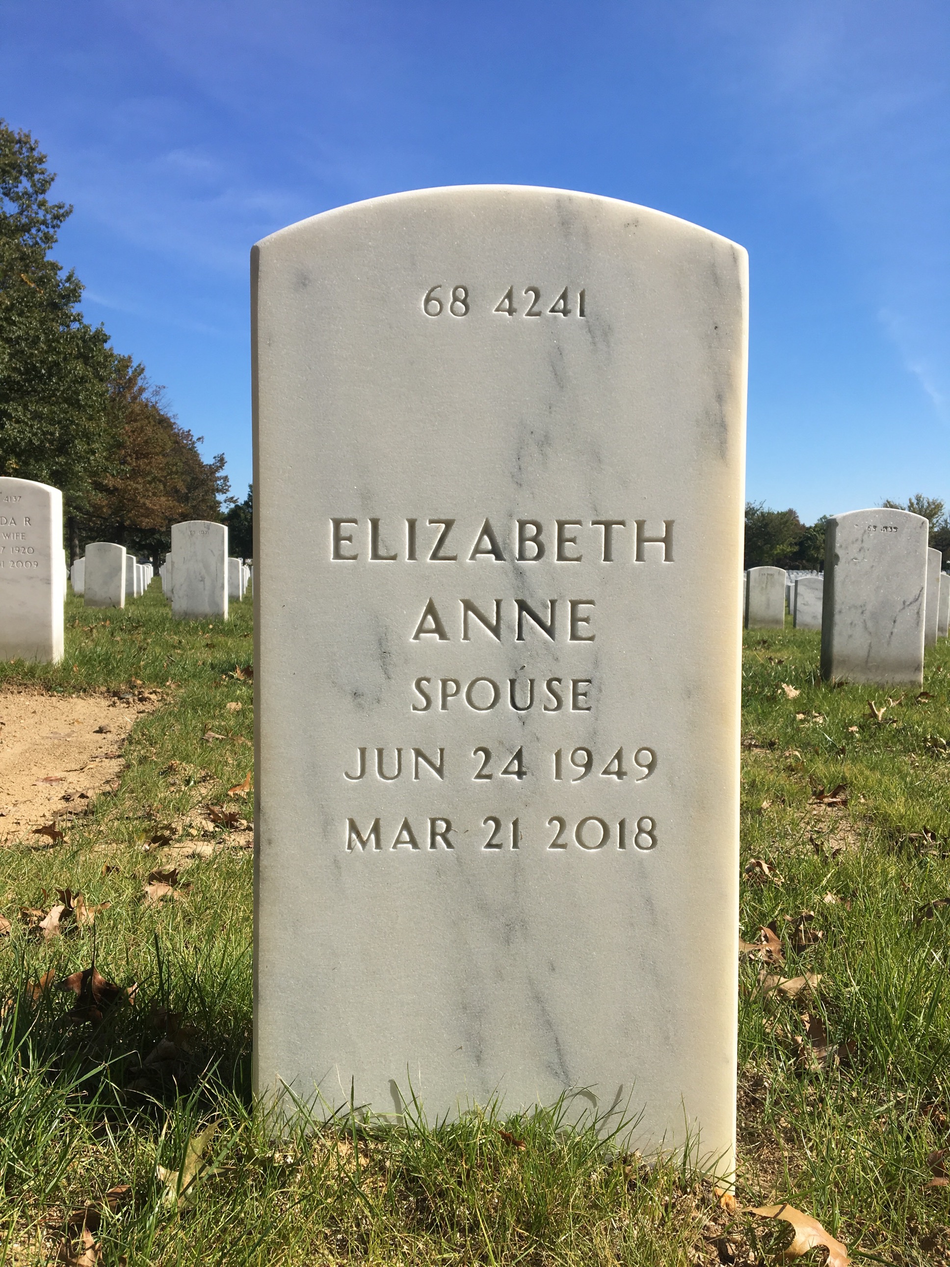 Back of headstone — Robert Mooney