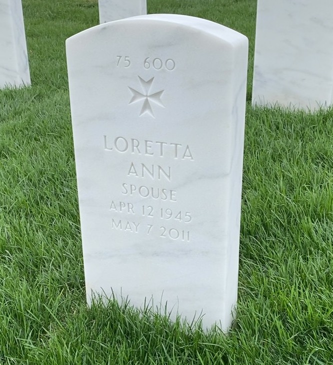 Back of headstone — William George Thomas