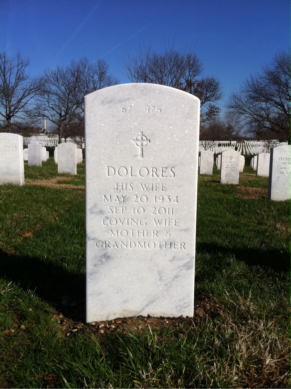 Back of headstone — Kenneth Beers