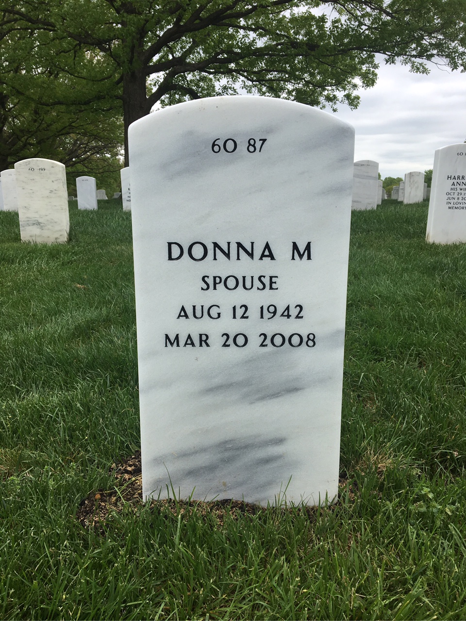 Back of headstone — Thomas Dennison