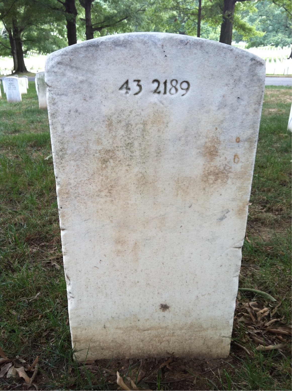 Back of headstone — Raymond W Cook