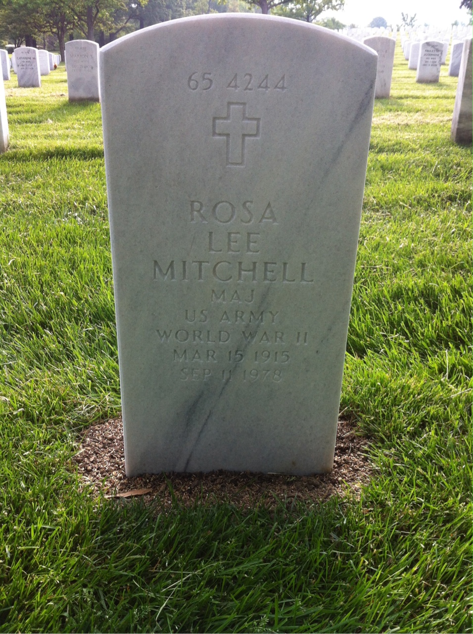 Back of headstone — George Mitchell
