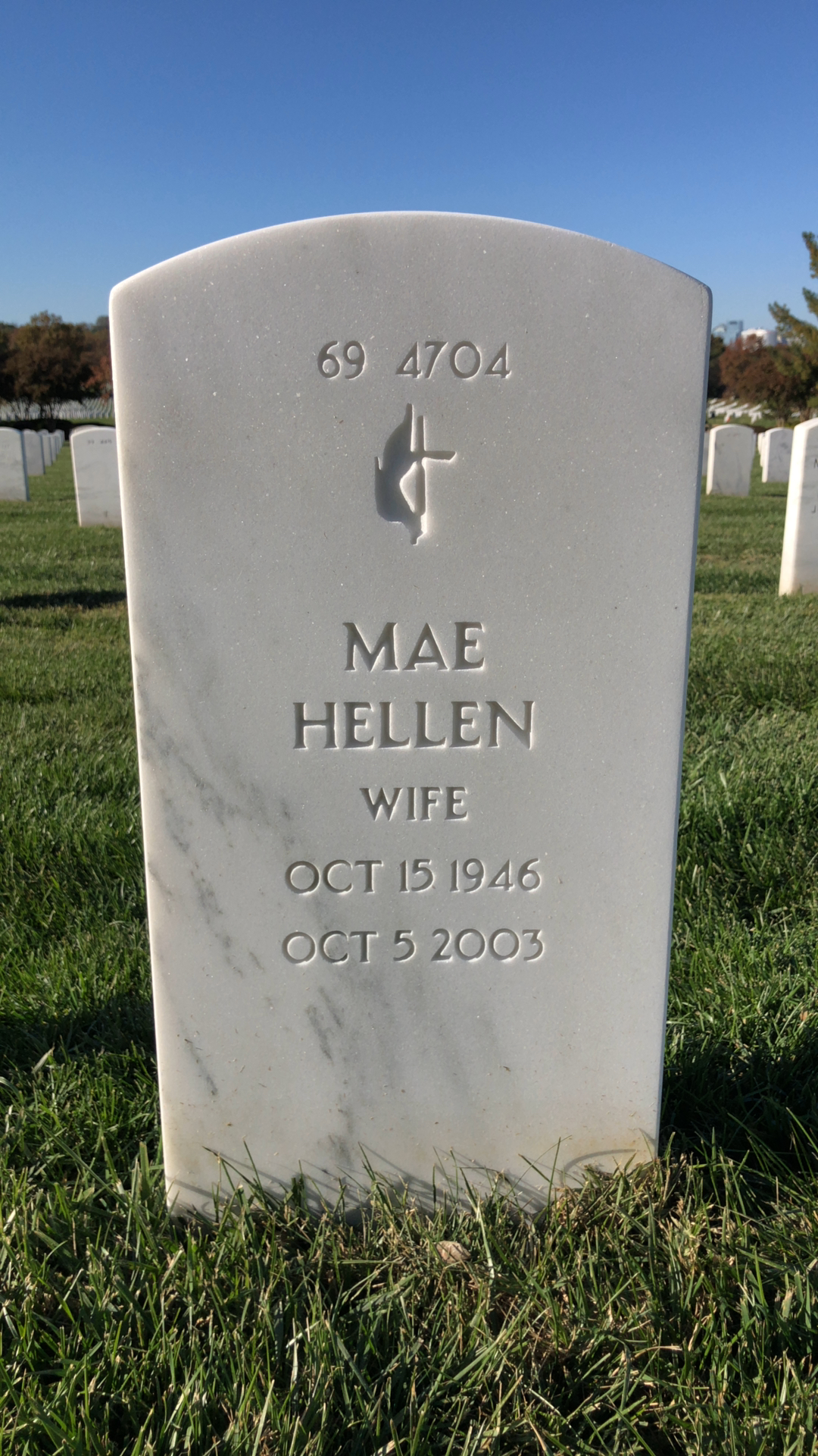 Back of headstone — Wyley Neal