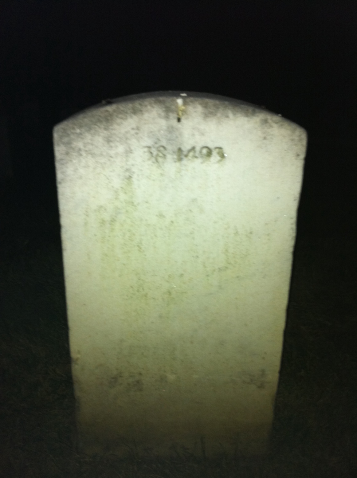 Back of headstone — Gerald Anderson