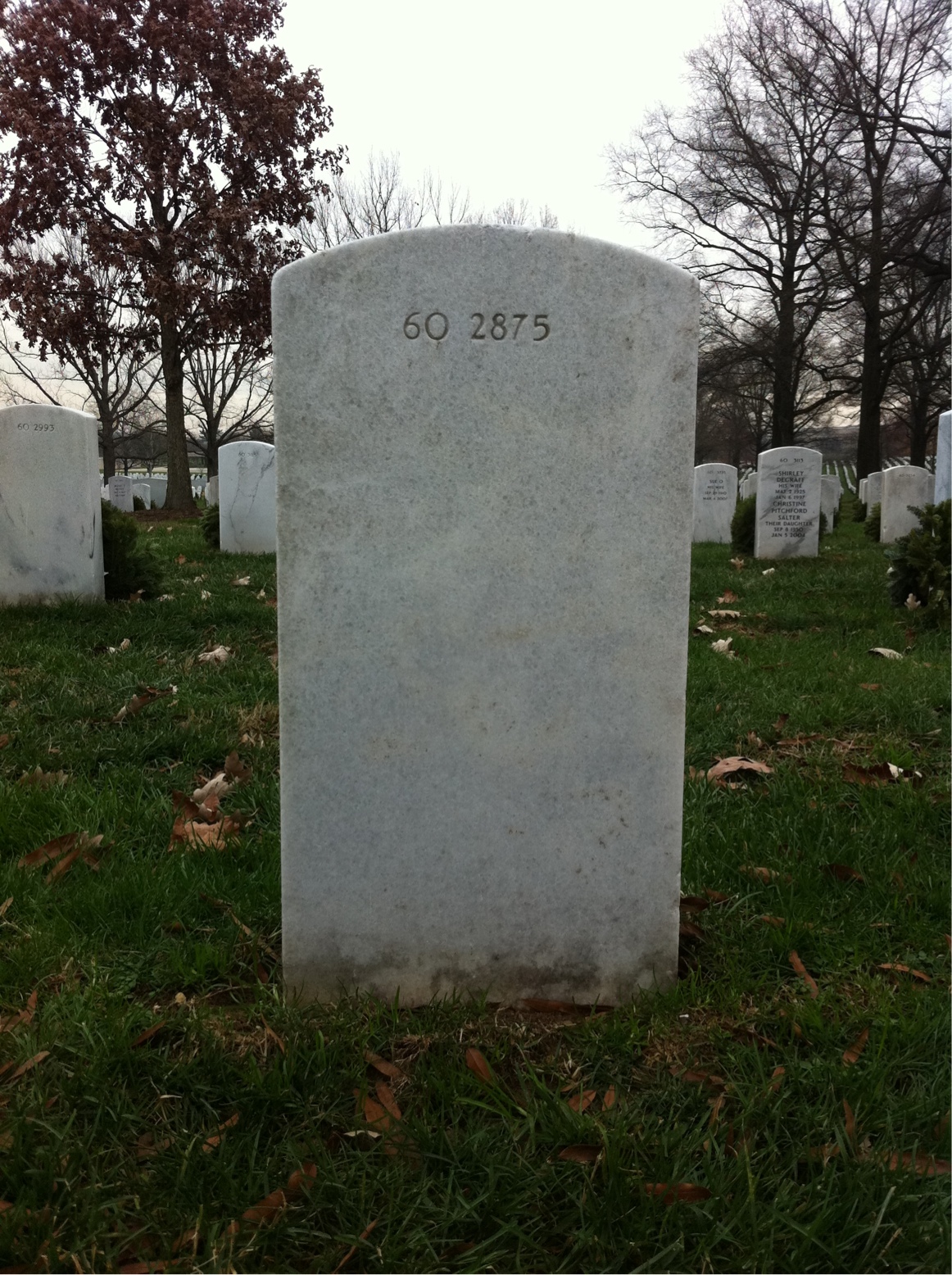 Back of headstone — Curtis Ash