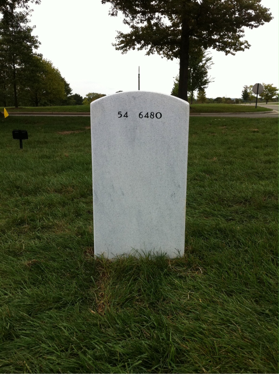 Back of headstone — Walter Anthony Greiner