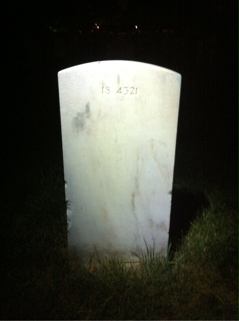 Back of headstone — Rufus Atkins