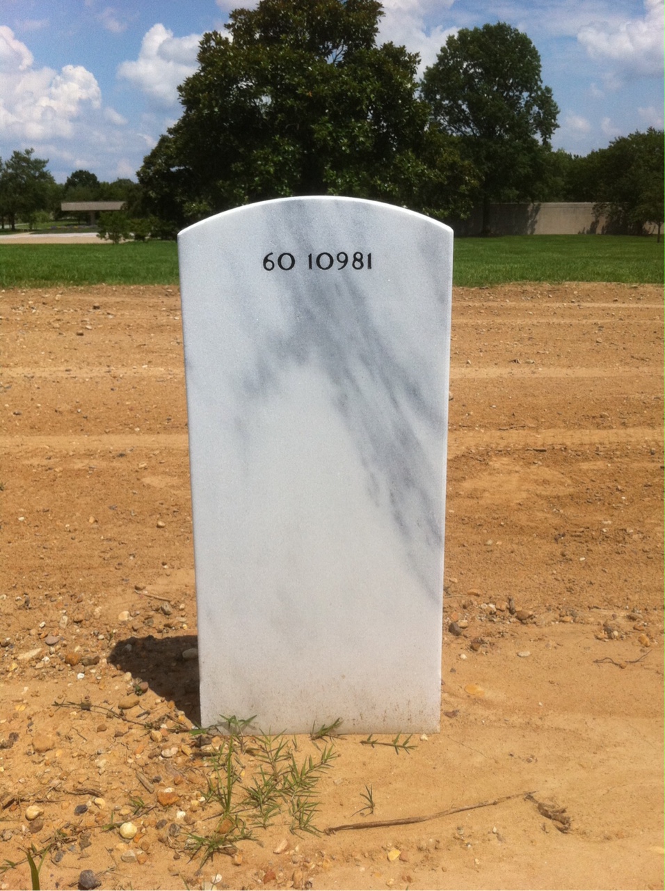 Back of headstone — Stanley Jerome Carter