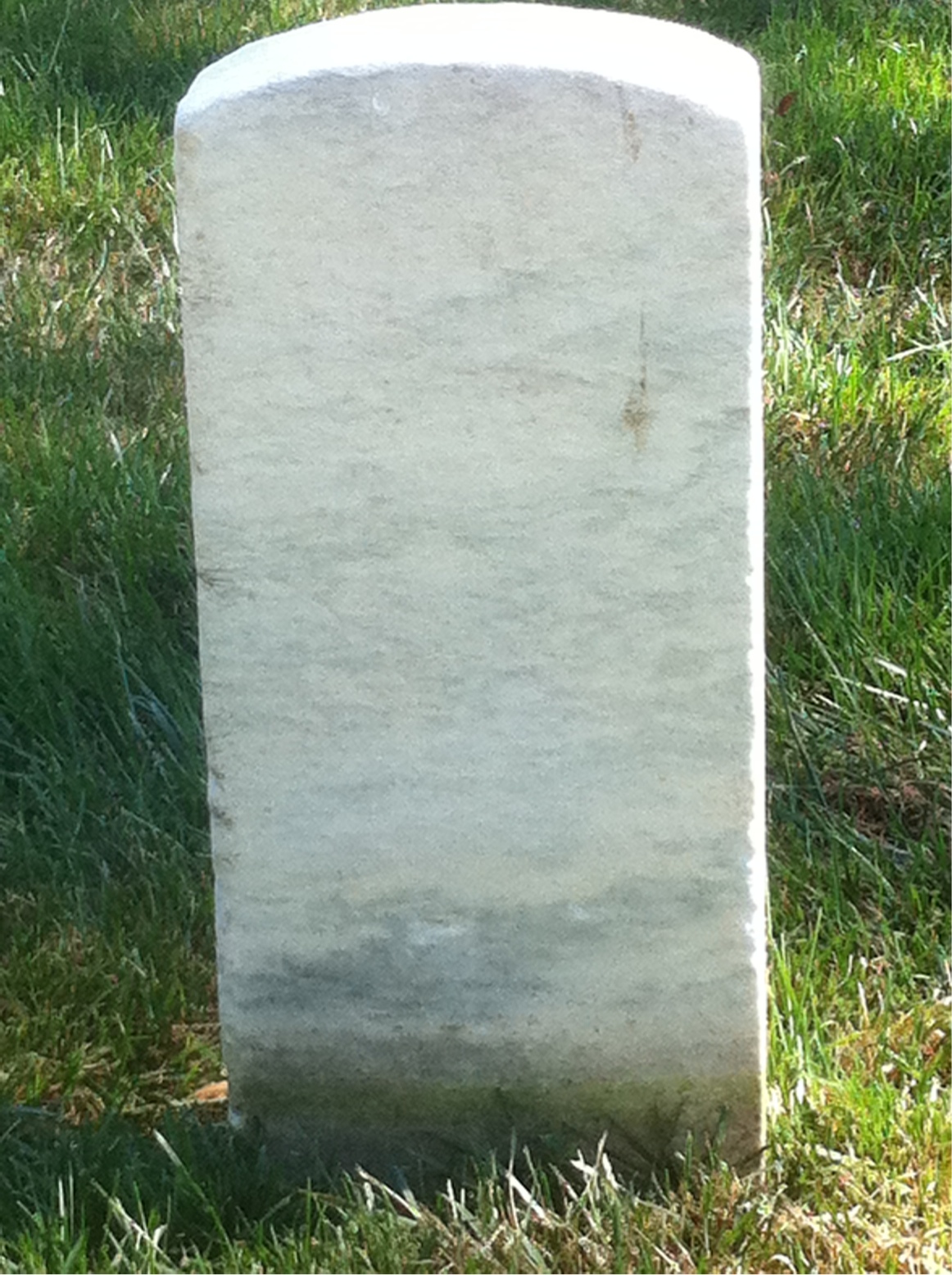 Back of headstone — William Mortimer