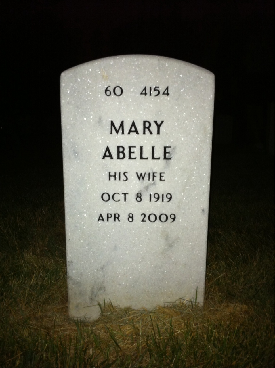 Back of headstone — Michael Stroff