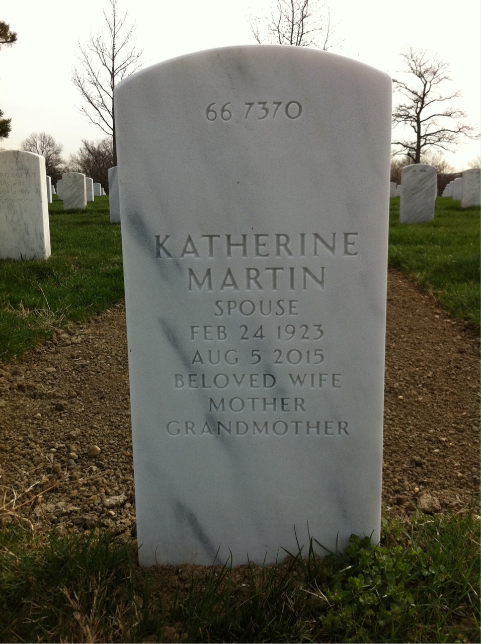 Back of headstone — Thomas Christman