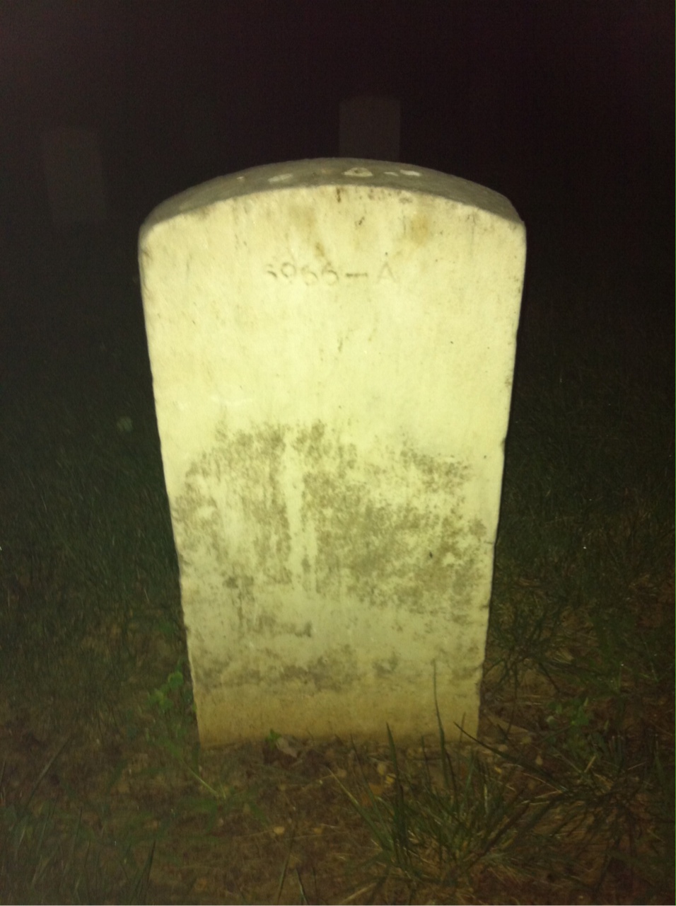 Back of headstone — Thomas Myers